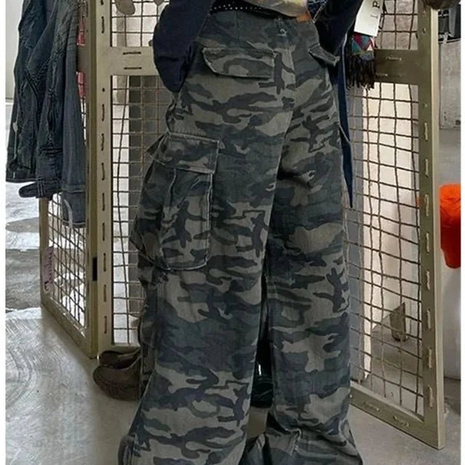 Y2k Urban Camo Cargo Pants Shoptery