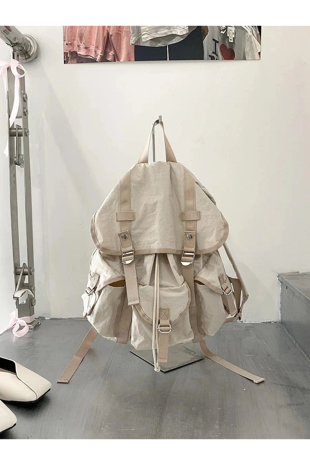 Urban Explorer Utility Backpack Beige Shoptery