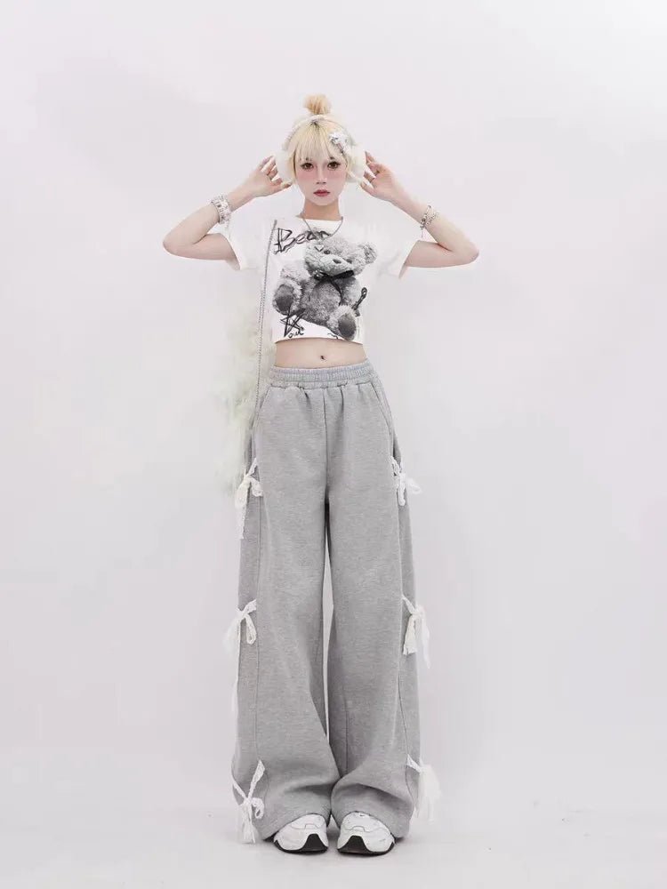 Kawaii Urban Ribbon Sweatpants Shoptery
