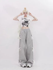 Kawaii Urban Ribbon Sweatpants Shoptery