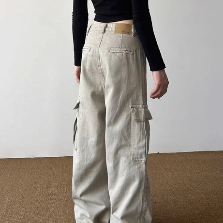 Urban Utility Y2k Wide-Leg Cargo Pants Shoptery