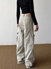 Urban Utility Y2k Wide-Leg Cargo Pants Shoptery