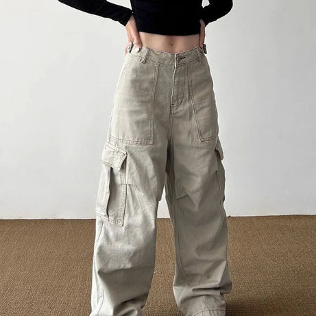 Urban Utility Y2k Wide-Leg Cargo Pants Shoptery