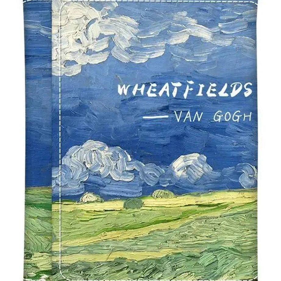 Aesthetic Van Gogh Design Wallet Blue Shoptery