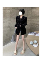 Velvet Pleated Blouse Shoptery