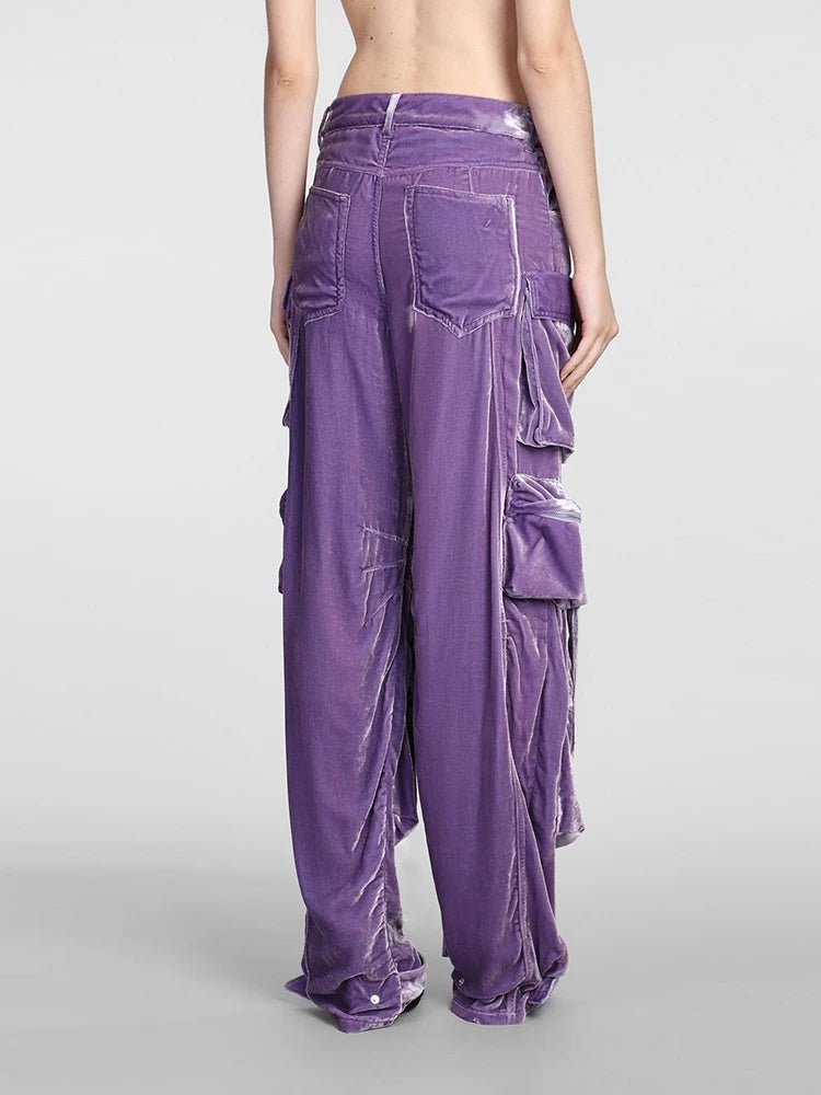 Y2k Velvet Vibe Utility Cargo Pants Shoptery