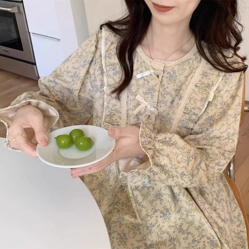 Retro Bloom Lace Pajama Set Shoptery