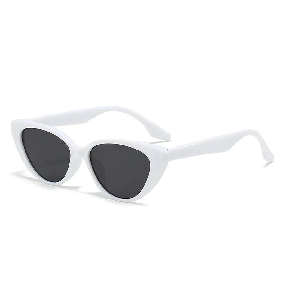 Retro Cat Eye Sunglasses White Shoptery