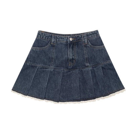 Vintage Denim Mini Skirt - Denim Skirt