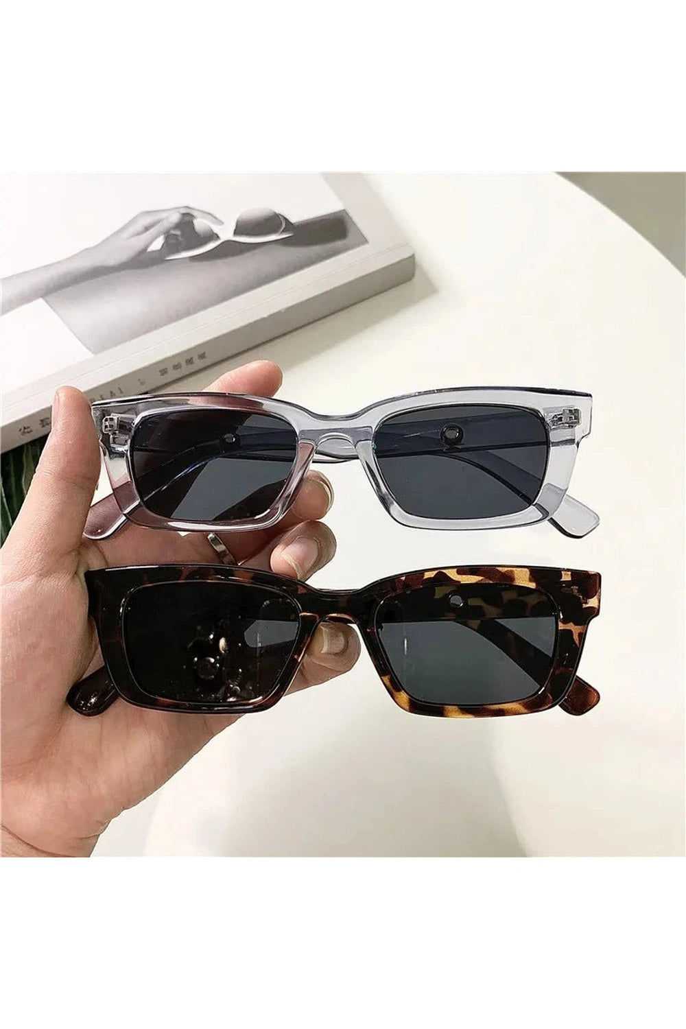 Vintage Rectangle Sunglasses - Sunglasses