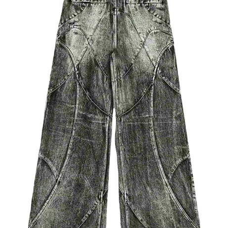 Y2k Washed Patchwork Jeans Shoptery