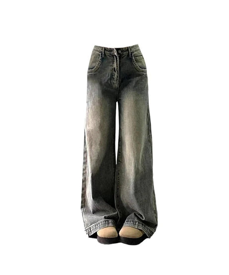 Vintage Washed Wide - Leg Jeans - Jeans