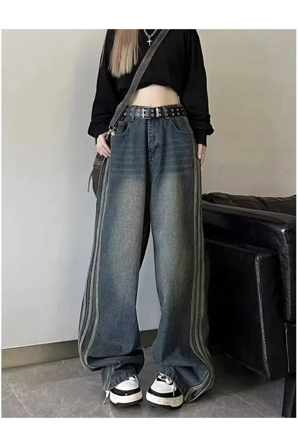 Vintage Wide - Leg Denim Jeans - Jeans