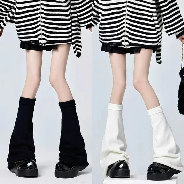 Pastel Goth Violet Chaos Strapped Leg Warmers Shoptery