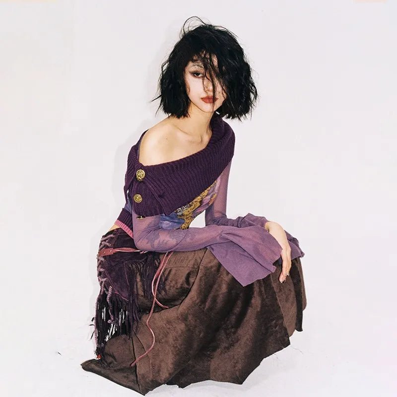 Violet Witch Velvet Alt Top Shoptery