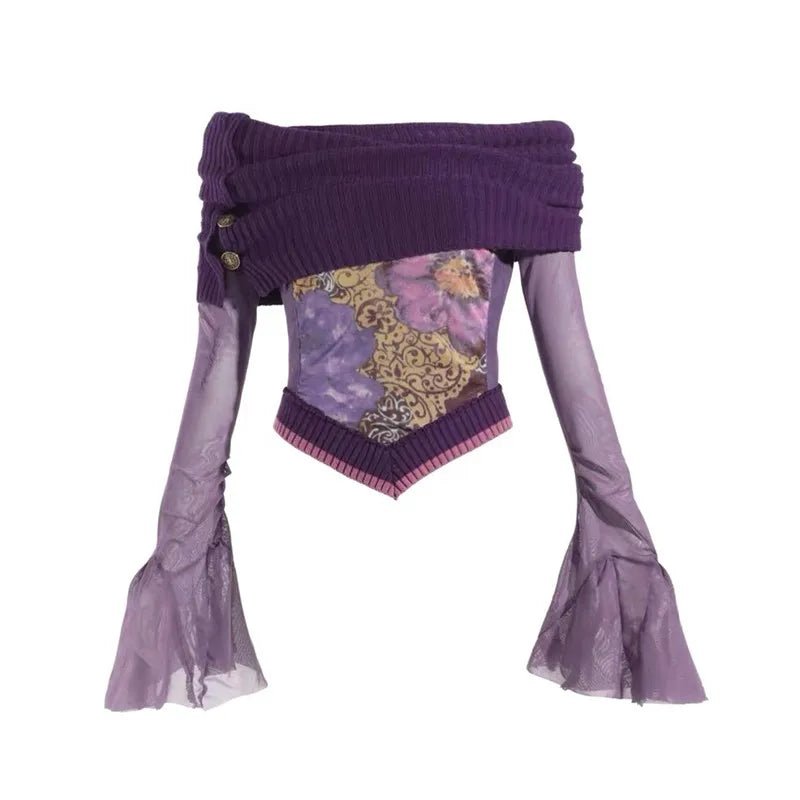 Violet Witch Velvet Alt Top purple Shoptery