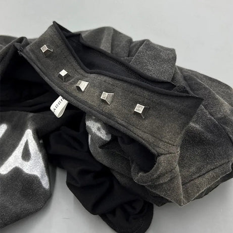 Y2k Void Graffiti Long Sleeve Top Shoptery