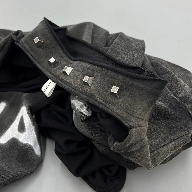 Y2k Void Graffiti Long Sleeve Top Shoptery