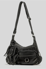 Y2k Wanderer Multi-Pocket Sling Bag Black Shoptery