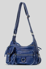 Y2k Wanderer Multi-Pocket Sling Bag Blue Shoptery