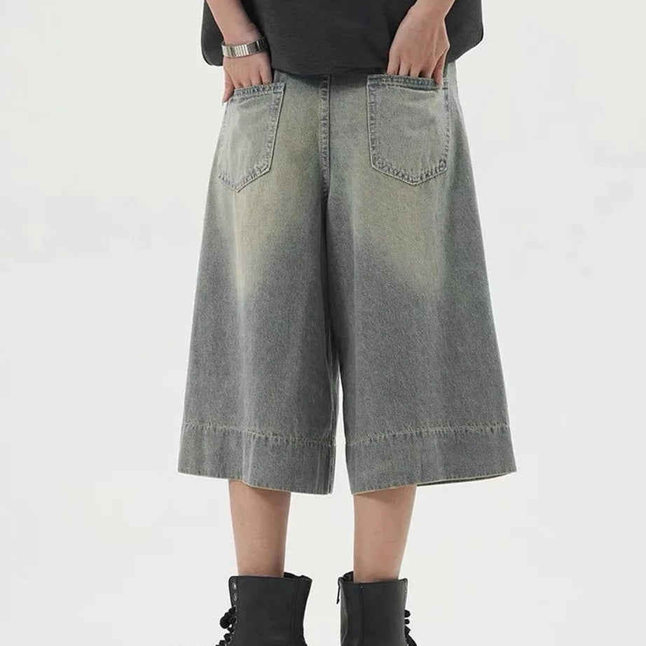 Washed Blue Jean Shorts Shoptery