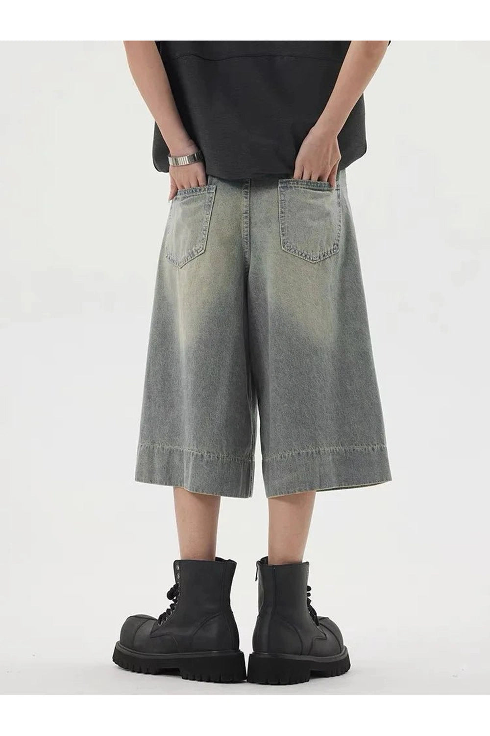 Washed Blue Jean Shorts Shoptery