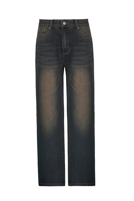 Washed Denim Wide - Leg Jeans - 