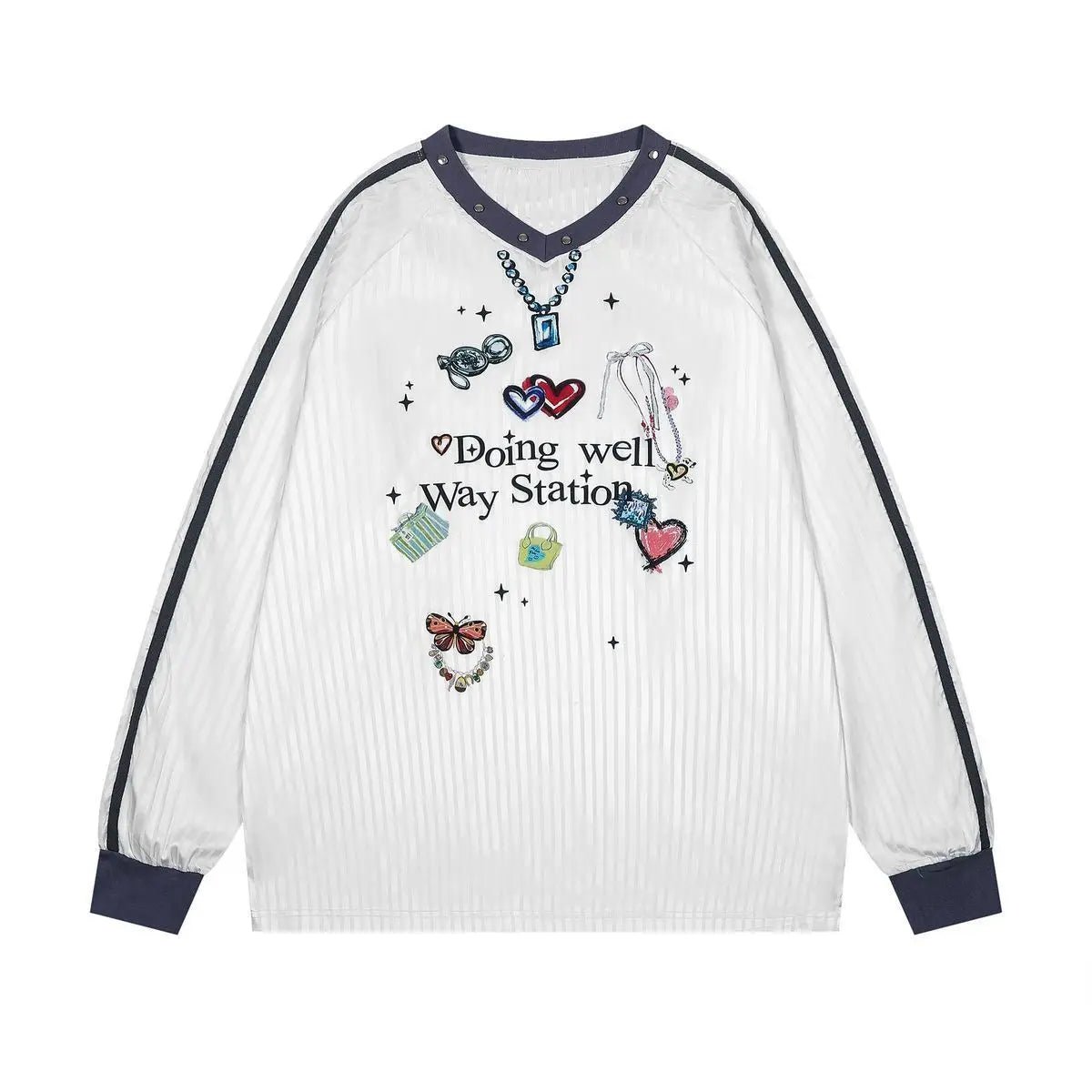 Way Station Embellished Raglan Top - 