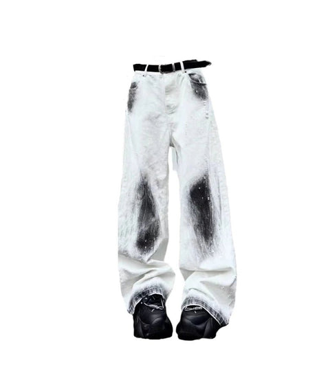 White Baggy Y2K Jeans - Jeans