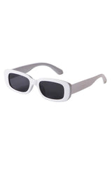 Retro White Rectangular Sunglasses Shoptery