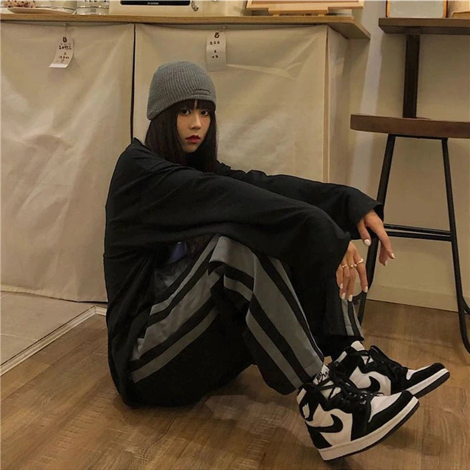 White Striped Wide Leg Pants Shoptery