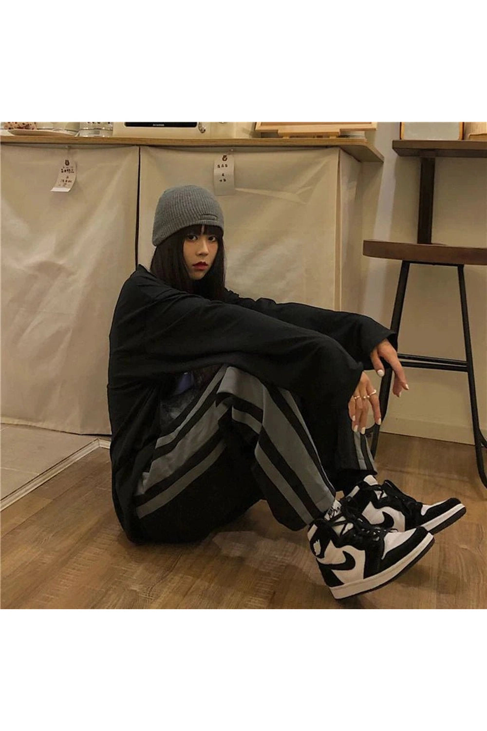 White Striped Wide Leg Pants Shoptery