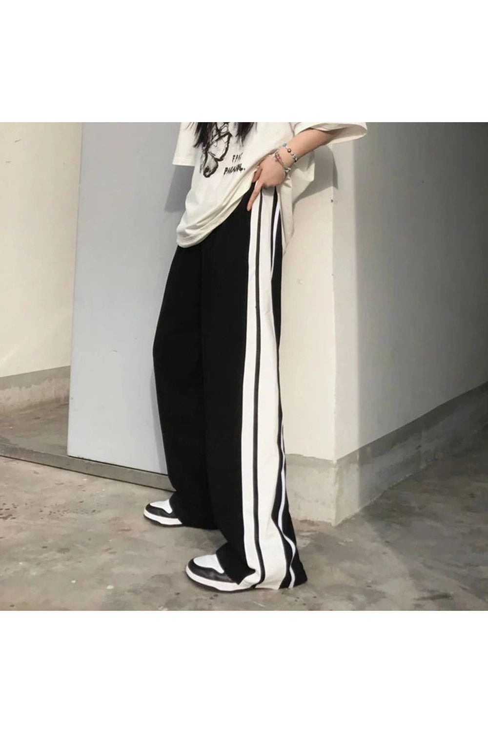 Pants – White Striped for Casual Wear Shoptery