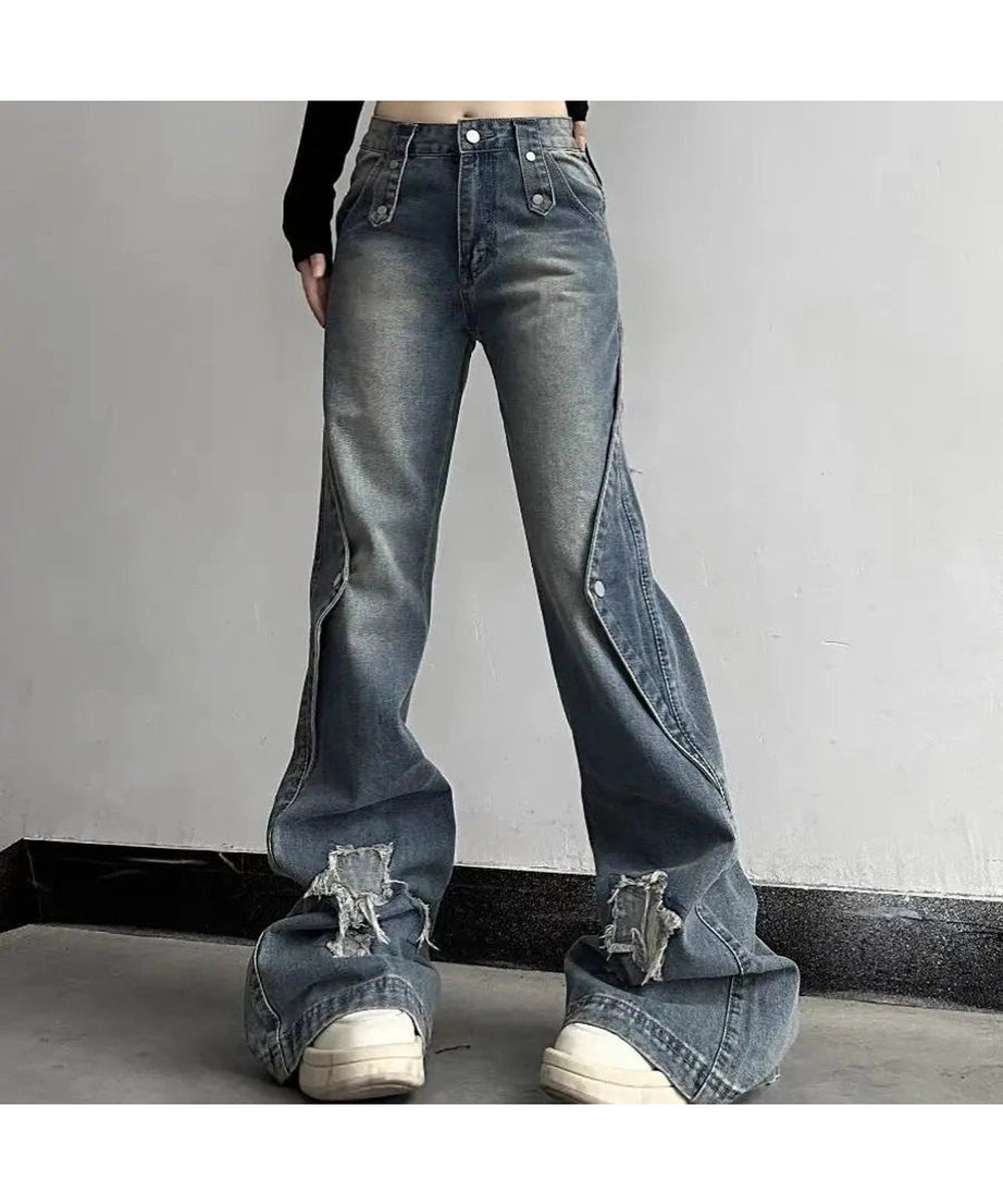 Wide Leg High Waist Jeans -