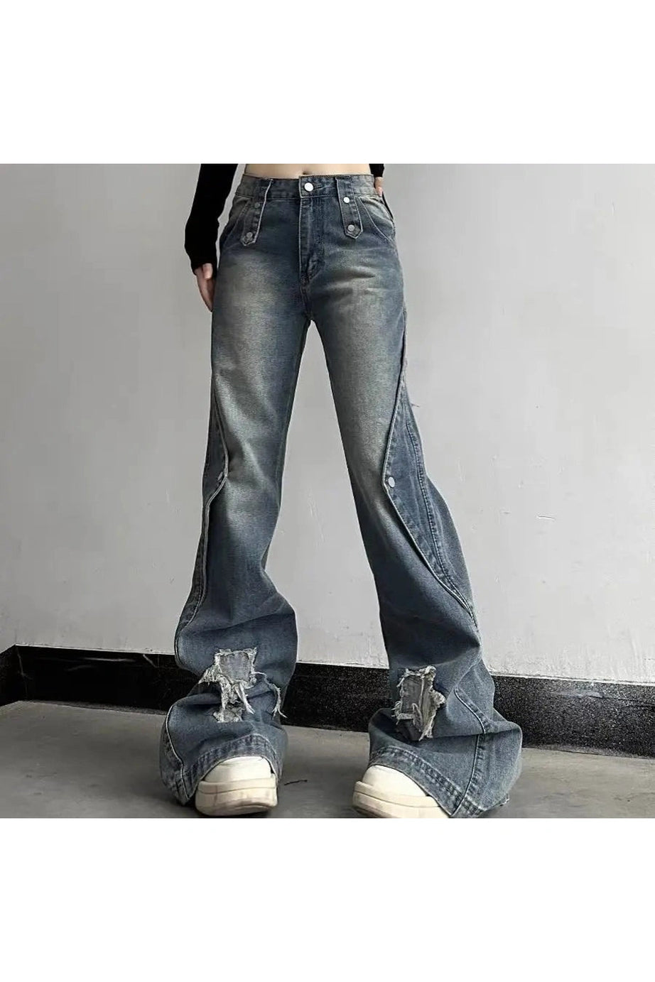 Wide Leg High Waist Jeans -