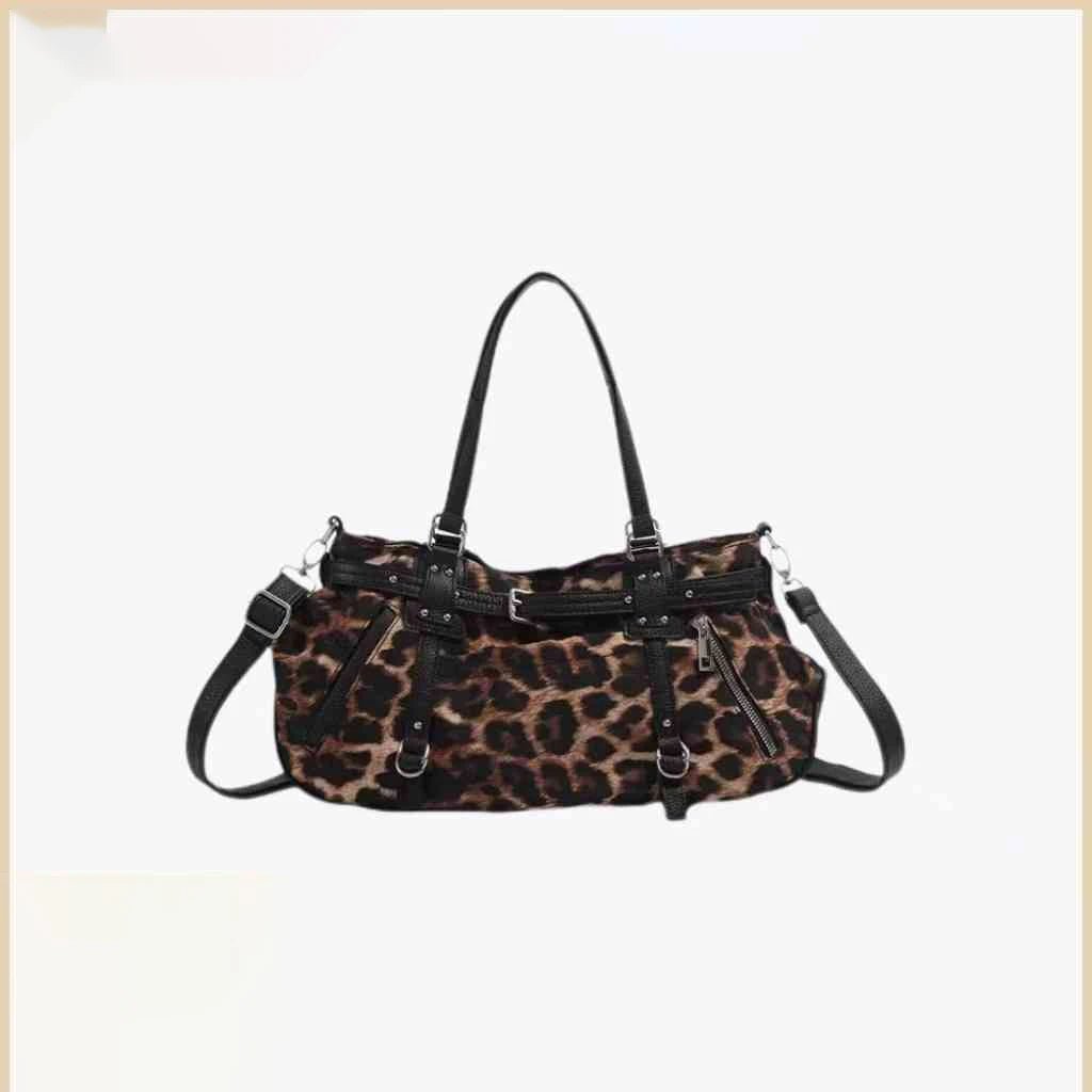 Y2K Baddie Belted Handbag Leopard print (30cm<Max Length<50cm) Shoptery