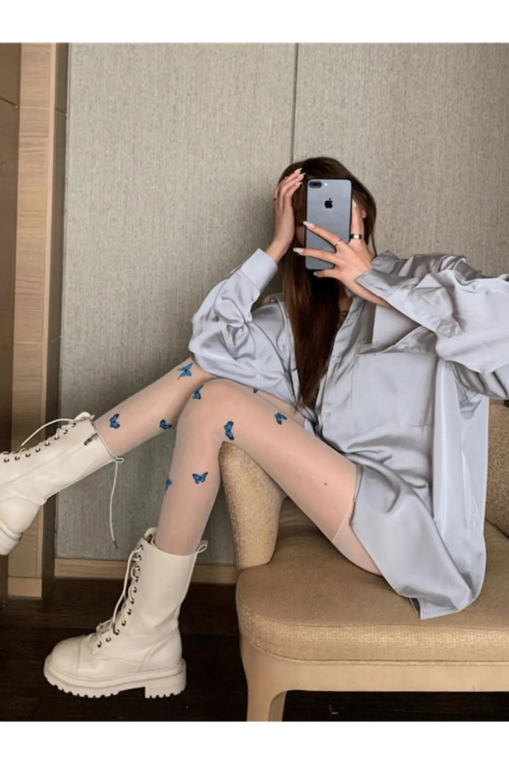 Coquette Butterfly Silk Tights Shoptery