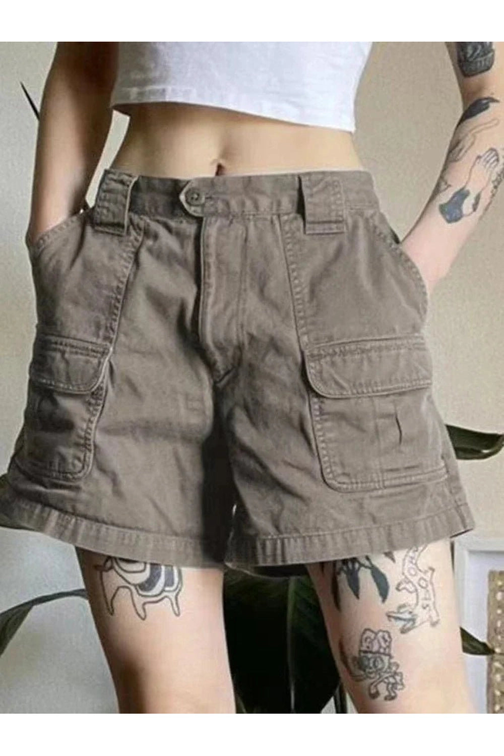 Y2K Cargo Denim Shorts - Shorts