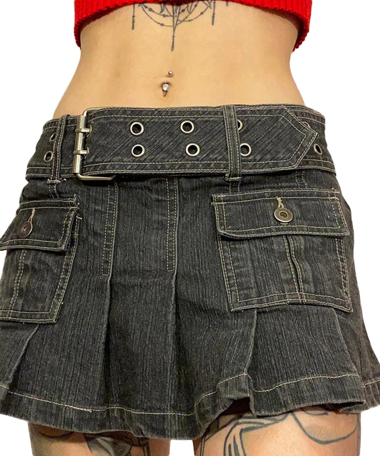 Y2K Denim Mini Skirt - Denim Skirt