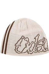 Y2K Graphic Slouchy Hat Beige One Size Shoptery