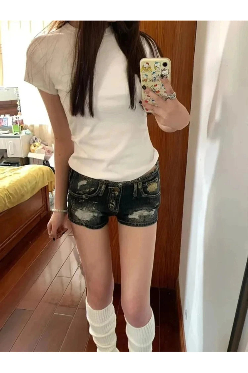 Y2K Jean Mini Shorts Shoptery