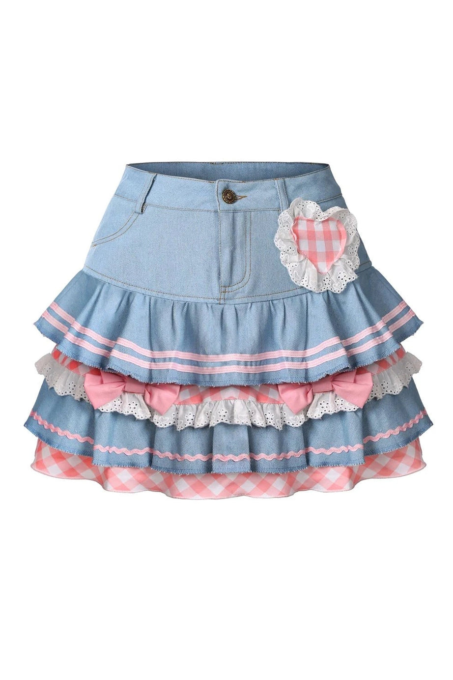 Y2K Kawaii Denim Mini Skirt -