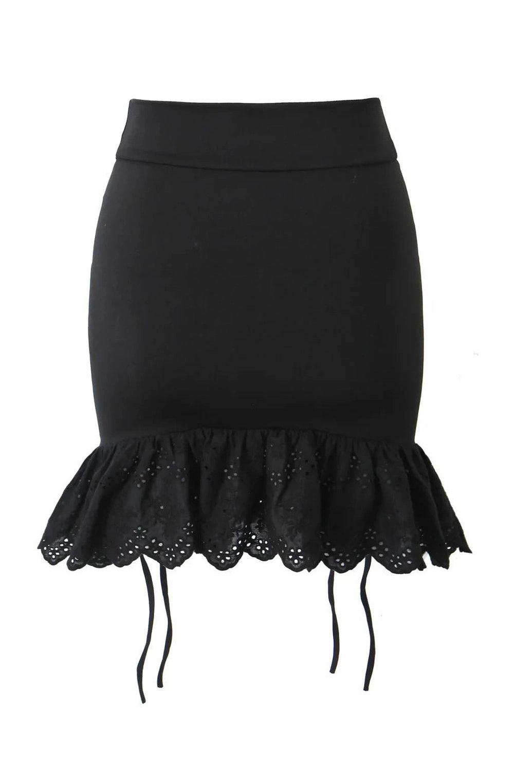 Y2K Lace Hem Mini Skirt - Skirts