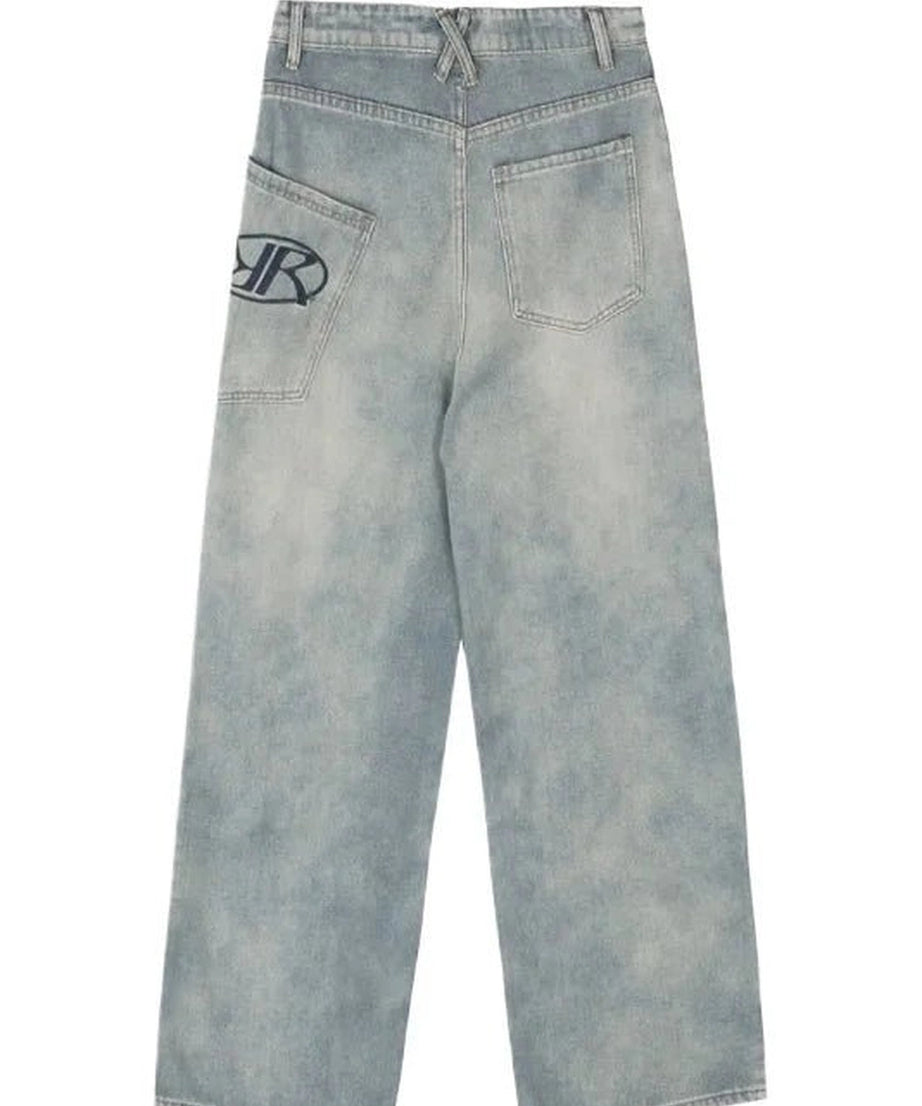 Y2K Loose Fit Logo Jeans - Jeans