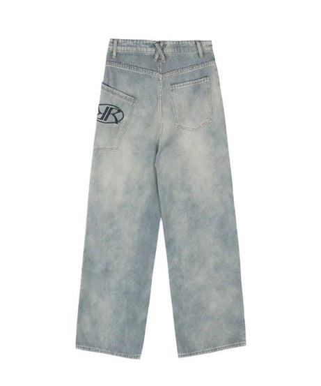 Y2K Loose Fit Logo Jeans - Jeans