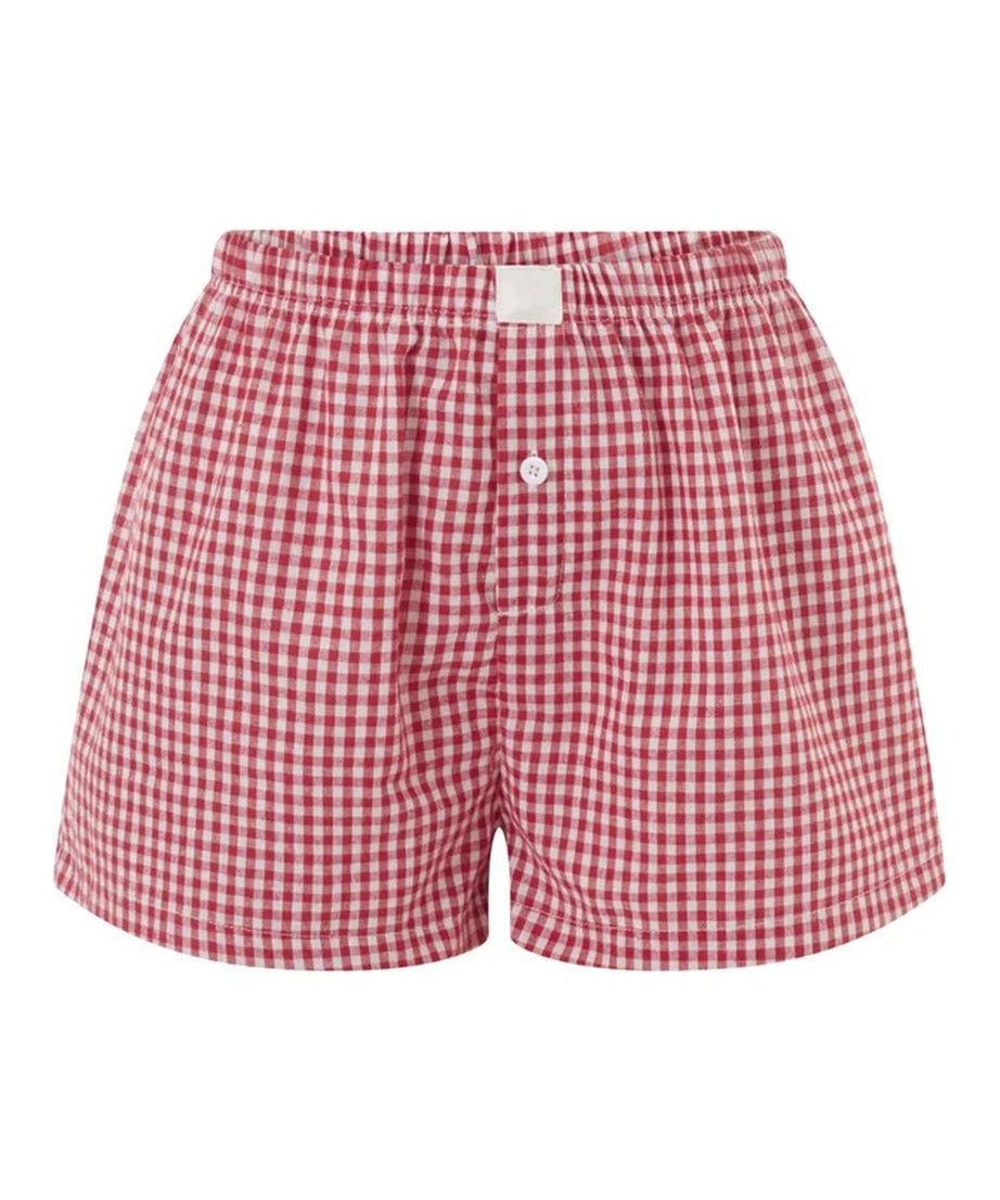 Y2K Plaid Pajama Shorts - Shorts