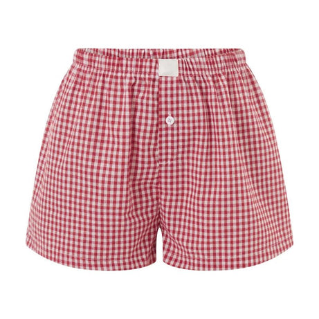 Y2K Plaid Pajama Shorts - Shorts