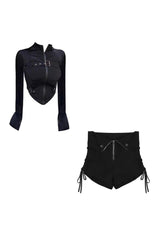 Y2K Gothic Two-Piece Set set Shoptery