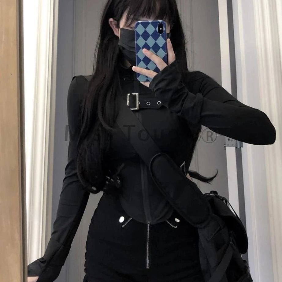 Y2K Gothic Two-Piece Set Shoptery