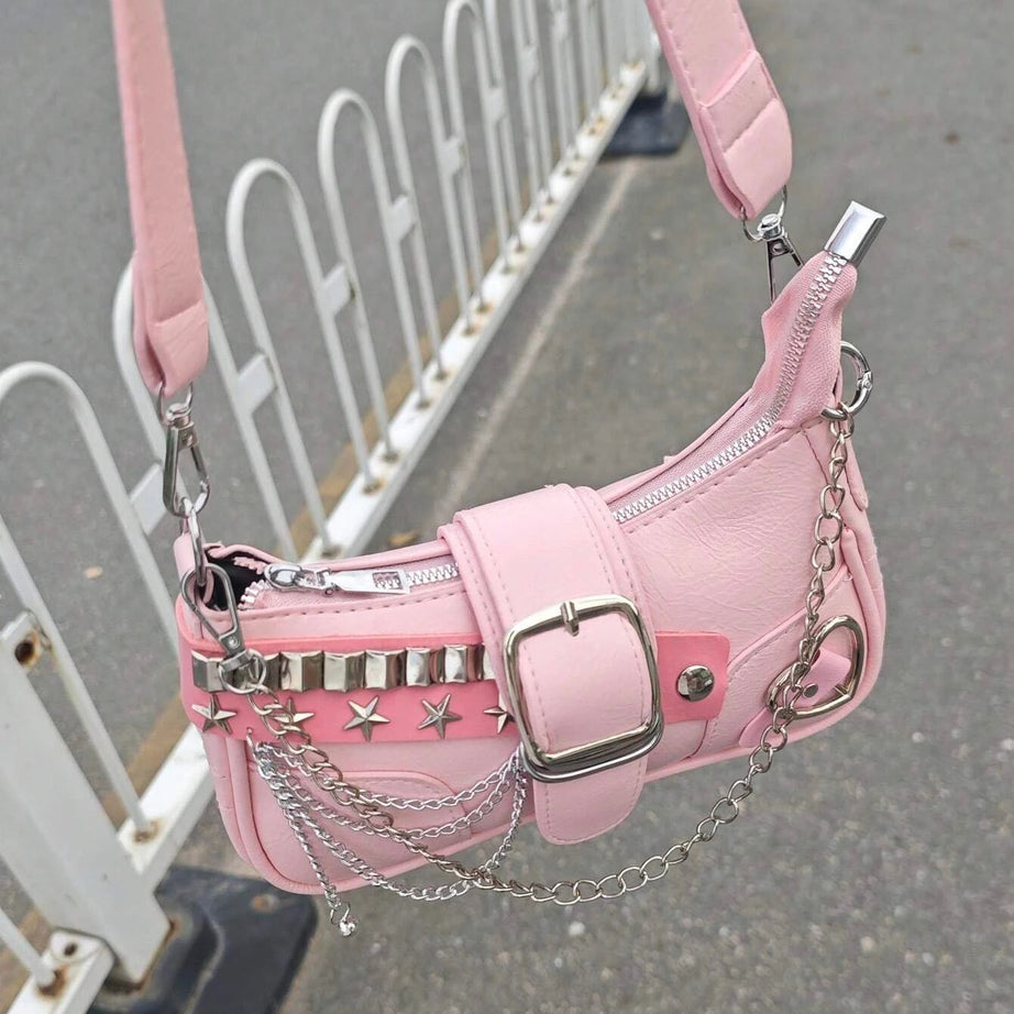 Y2K Star Studded Shoulder Bag Shoptery